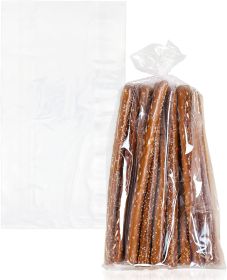 Pack of 50 Jumbo Bakery Bread Bags 10 x 8 x 24. Large Clear Gusseted Bags 10x8x24. 0.65 mil Thick. Polyethylene Bags for Home; Bakeries and Other Food