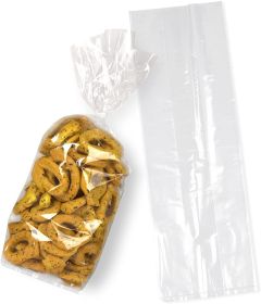 Pack of 50 Gusseted Poly Bags 5 x 3 x 15. Clear Polyethylene Bags 5x3x15. 2 Mil. Expandable Side Gusset Bags. Open Ended Bags for Industrial; Food Ser