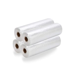 Pack of 3000 Clear Plastic Bags 12 x 20. Thickness 10 Micron. 4 Rolls of Polyethylene Bags 12x20. Warning Unprinted Produce Bags. Plastic Storage Bags