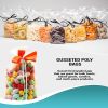 Pack of 100 Clear Gusseted Poly Bags 10 x 8 x 24 Clear Polyethylene Bags 10x8x24 Expandable 1 Mil Ultra Thin Bags for Industrial Food Service Health N