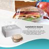 Saddle Pack of 2000 Sandwich Bags 6.5 x 7.5 with Flip Top 1.5 Lip Thickness 0.7 Mil 6 1/2 x 7 1/2 Sandwich Storage Poly Bags for Food Service Applicat