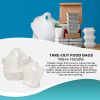2500 Pack Wave Handle Take-Out Food Bags 16' L; 16' H; 9.5 x 7 Bottom Size. White Color. Houseables Merchandise Bags; Retail Shopping Goodie Plastic B