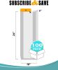 Pack of 100 Clear Gusseted Poly Bags 10 x 8 x 24 Clear Polyethylene Bags 10x8x24 Expandable 1 Mil Ultra Thin Bags for Industrial Food Service Health N