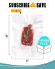Pack of 1000 Co-Extruded Vacuum Pouches; Clear 8 x 10. Vacuum Food Bags 8x10. 3 mil Thickness. USDA Approved. Polyethylene Bags for Packing and Storin