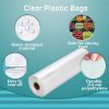 Pack of 2000 Food Utility Bags on Rolls 6.5 x 8. Twist Ties. 0.6 mil LLDPE Flat Bags 6 1/2 x 8. Plastic Bags on Roll for Storing and Transporting. Ide
