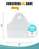 500 Pack Wave Handle Take-Out Food Bags 16' L; 16' H; 9.5 x 7 Bottom Size. White Color. Houseables Merchandise Bags; Retail Shopping Goodie Plastic Ba