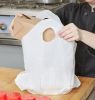 500 Pack Wave Handle Take-Out Food Bags 16' L; 16' H; 9.5 x 7 Bottom Size. White Color. Houseables Merchandise Bags; Retail Shopping Goodie Plastic Ba