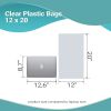 Pack of 3000 Clear Plastic Bags 12 x 20. Thickness 10 Micron. 4 Rolls of Polyethylene Bags 12x20. Warning Unprinted Produce Bags. Plastic Storage Bags