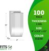 Gusseted Plastic Bags 5 x 3.5 x 12 Inch, Clear Treat Bags for Cookies 100 Pack, Polyethylene 1 Mil Clear Goodie Bags, Waterproof Clear Party Favor Bag