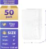Pack of 50 Jumbo Bakery Bread Bags 10 x 8 x 24. Large Clear Gusseted Bags 10x8x24. 0.65 mil Thick. Polyethylene Bags for Home; Bakeries and Other Food