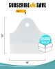 2500 Pack Wave Handle Take-Out Food Bags 16' L; 16' H; 9.5 x 7 Bottom Size. White Color. Houseables Merchandise Bags; Retail Shopping Goodie Plastic B