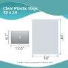 Pack of 250 Food Utility Bags on Roll 18 x 24. Twist Ties. 0.75 mil LLDPE Flat Bags 18x24. Plastic Bags on Roll for Storing and Transporting. Ideal fo