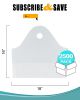 2500 Pack Wave Handle Take-Out Food Bags 18' L; 16' H; 9 x 9 Bottom Size. White Color. Houseables Merchandise Bags; Retail Shopping Goodie Plastic Bag