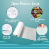 Pack of 2000 Clear Plastic Bags 10 x 15. Thickness 10 Micron. 4 Rolls of Polyethylene Bags 10x15. Warning Printed Produce Bags. Plastic Storage Bags f