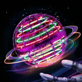 Flying Orb Ball Toy; Magic Hand Controlled Spinner Mini Drone; Fly Orb With 360¬∞ Rotating Spinning LED Light Christmas Or New Year Gifts (Color: Purple)